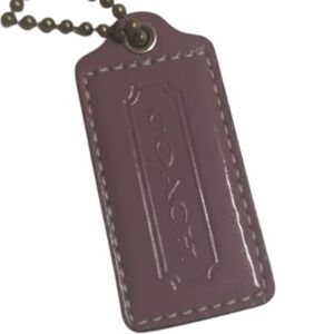 Coach Lavender Leather Hang Tag